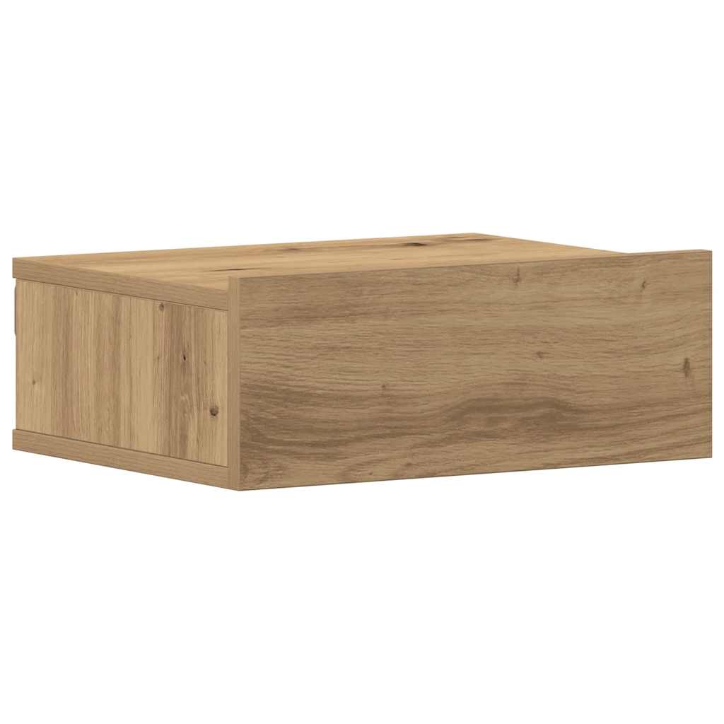 svævende natborde 2 stk. 40x32x15 cm konstrueret træ kunsteg