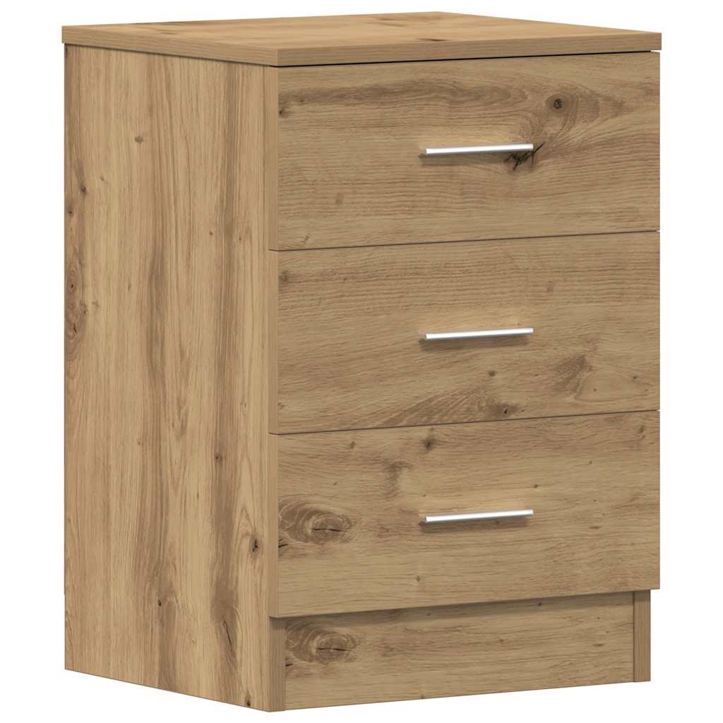 sengeborde 2 stk. 38x35x55 cm konstrueret træ kunsteg