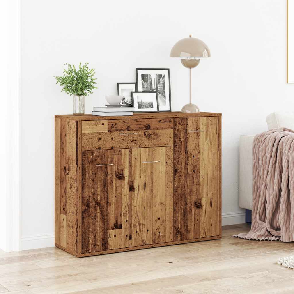skænk 88x30x70 cm konstrueret træ gammelt træ-look