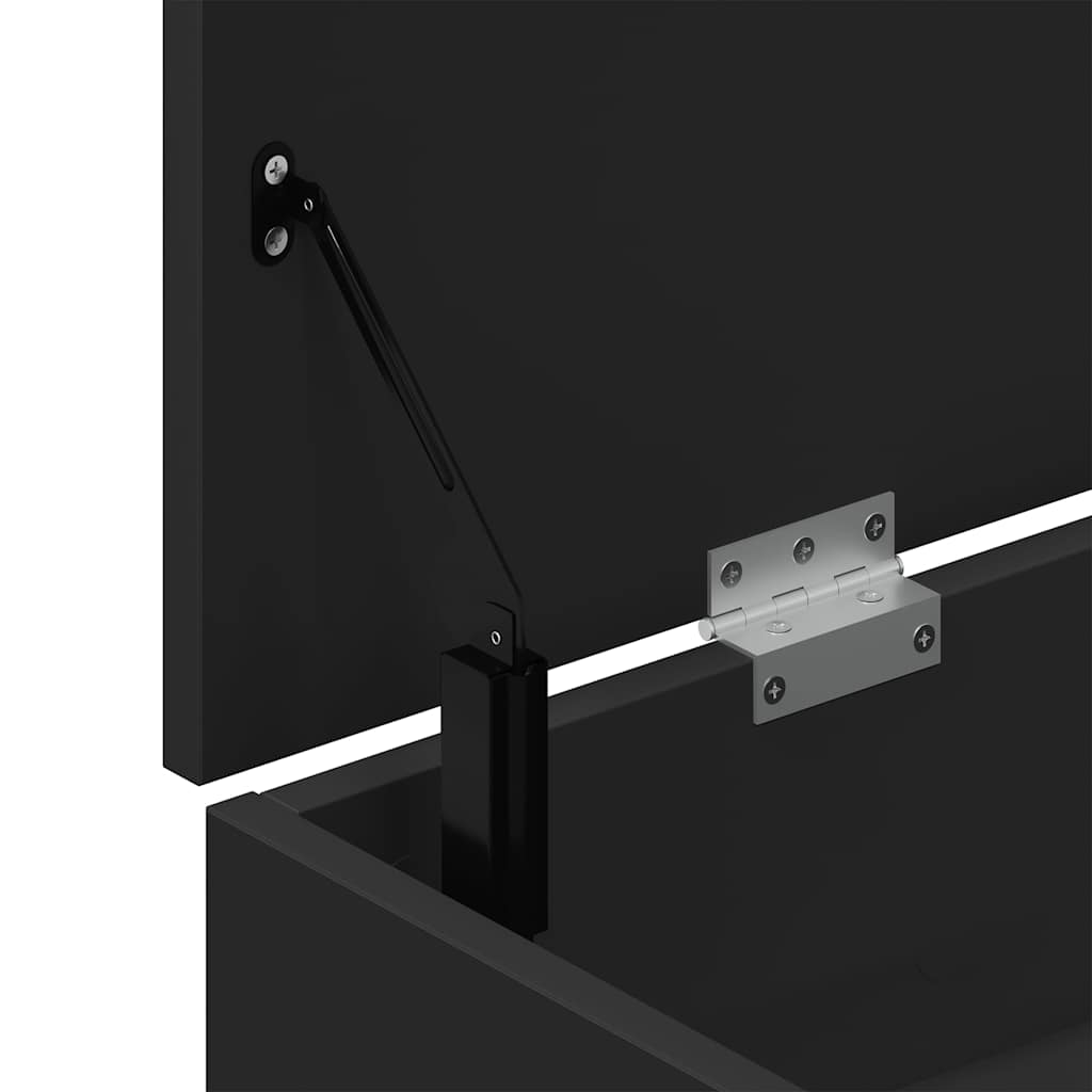 skobænk 102x30,5x45 cm konstrueret træ sort