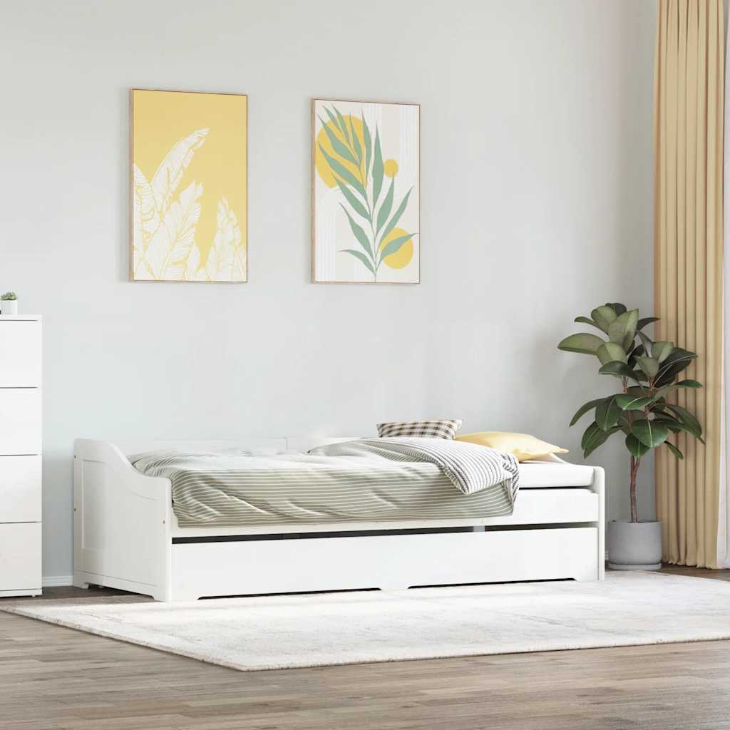 daybed med trusse uden madras IRUN 90x200 cm hvid