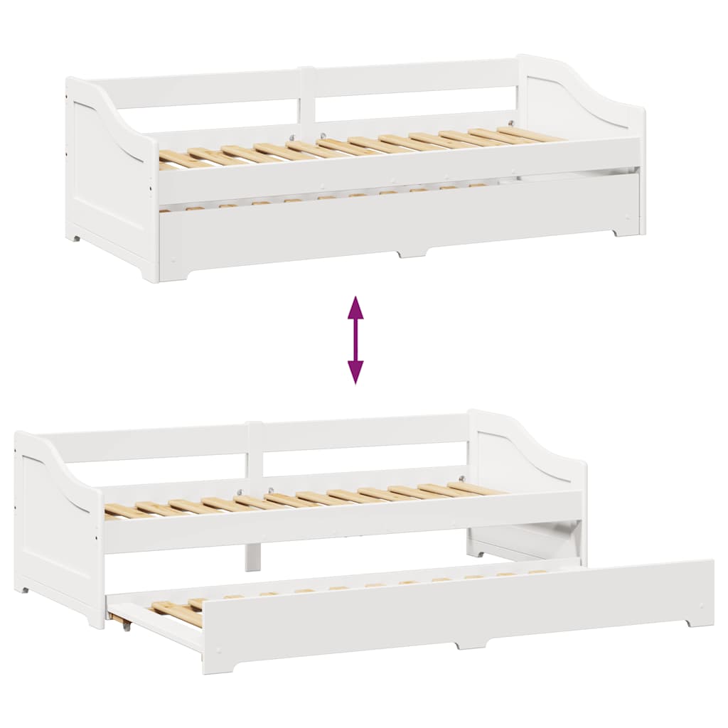 daybed med trusse uden madras IRUN 90x200 cm hvid