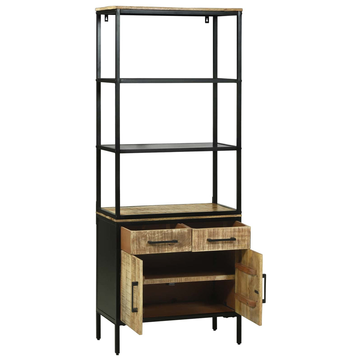 Highboard med skuffe Brun 70 x 35 x 180 cm Massivt mangotræ