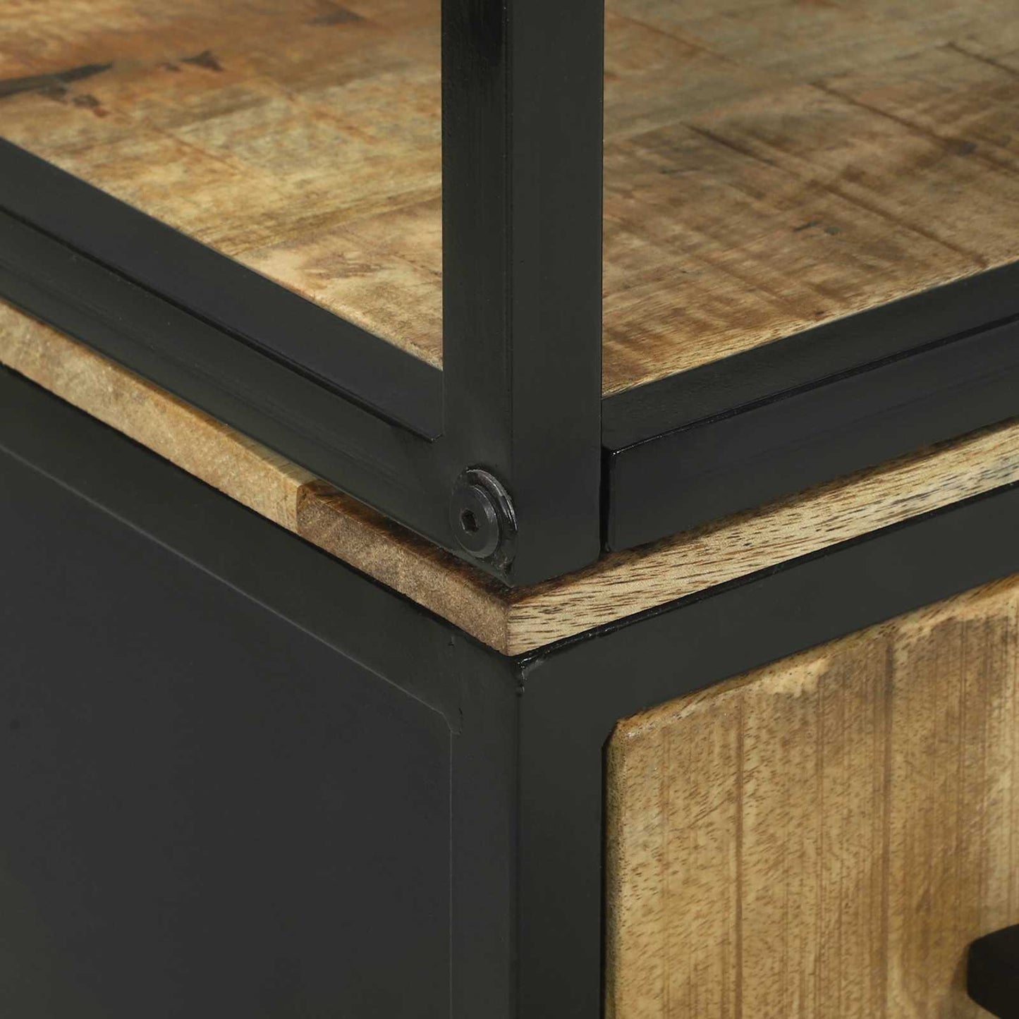 Highboard med skuffe Brun 70 x 35 x 180 cm Massivt mangotræ