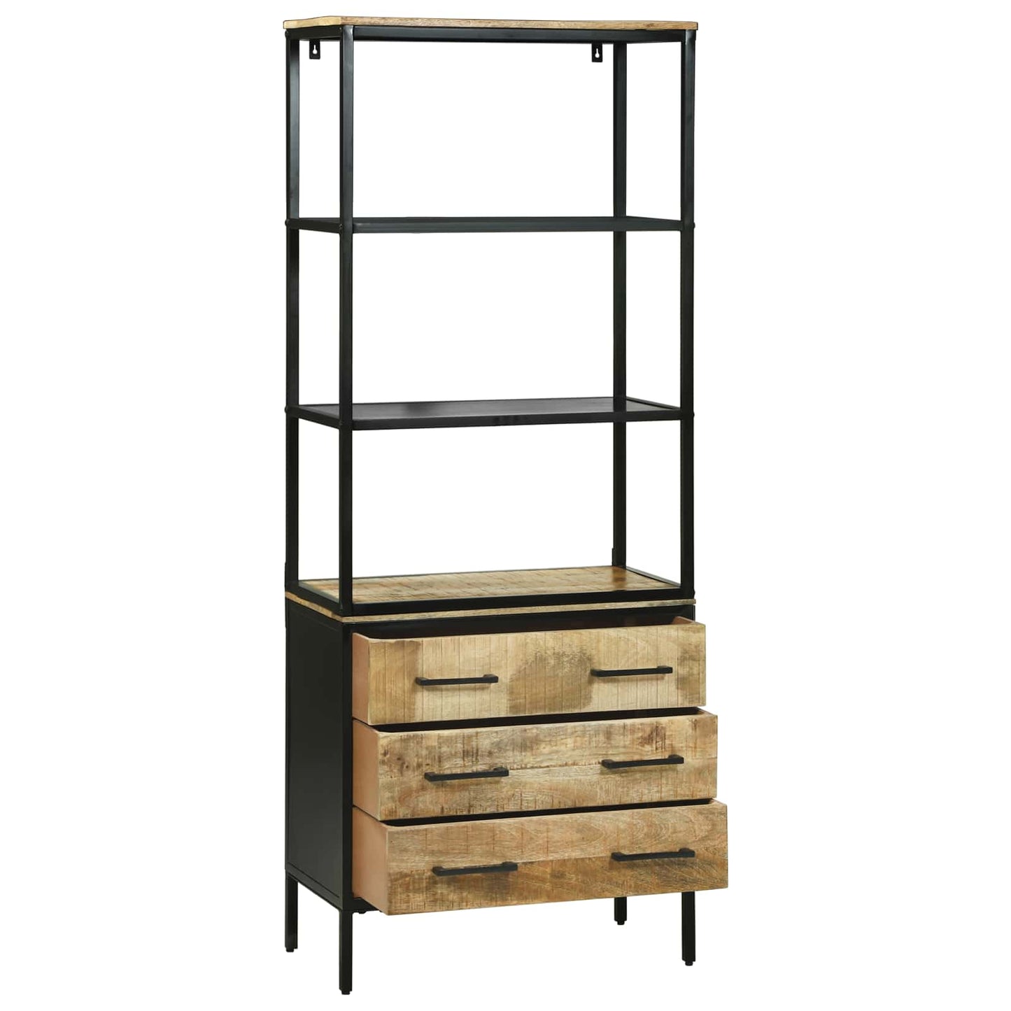 Highboard med skuffe Brun 70 x 35 x 180 cm Massivt mangotræ