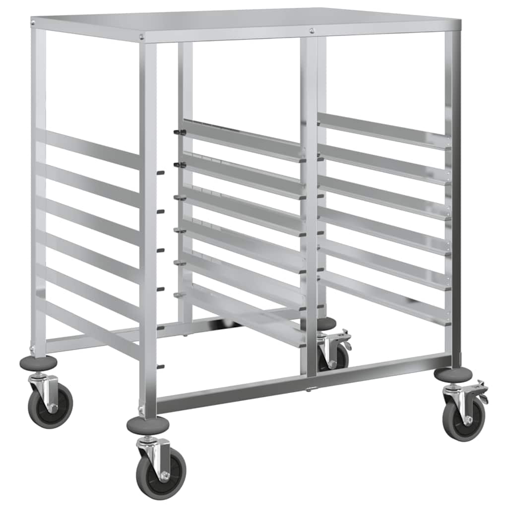 bakkevogn med 12 GN beholdere 75x55x87 cm rustfrit stål