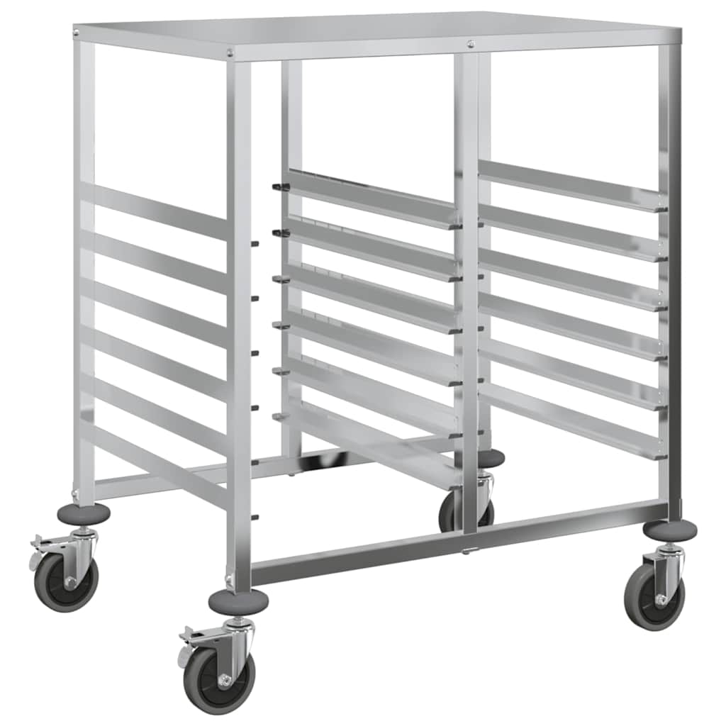 bakkevogn med 12 GN beholdere 75x55x87 cm rustfrit stål