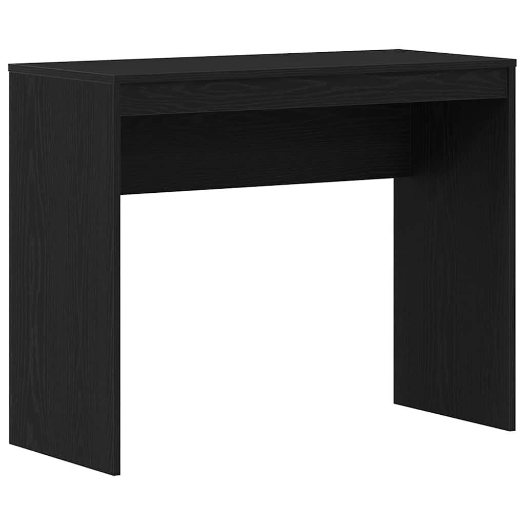 skrivebord sort egetræ 90x40x72 cm konstrueret træ