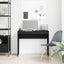 skrivebord sort egetræ 90x40x72 cm konstrueret træ
