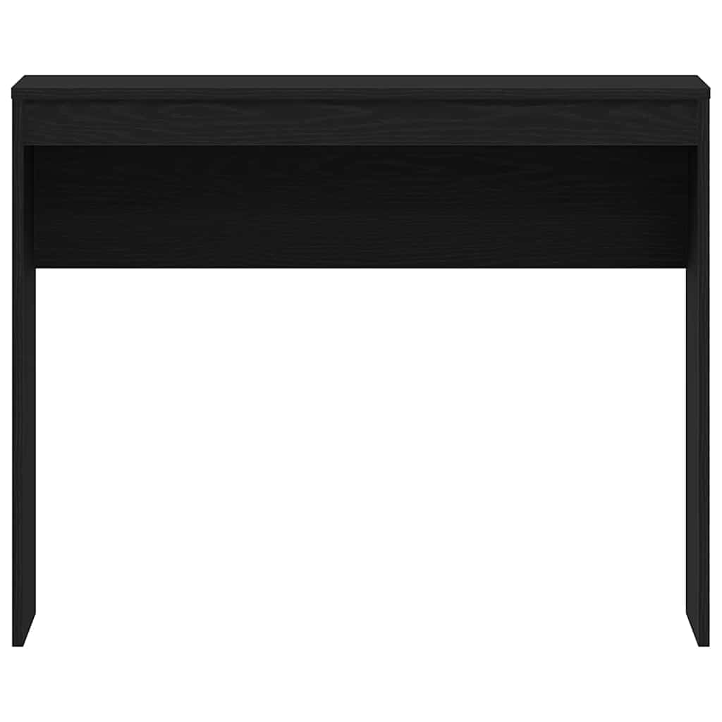 skrivebord sort egetræ 90x40x72 cm konstrueret træ