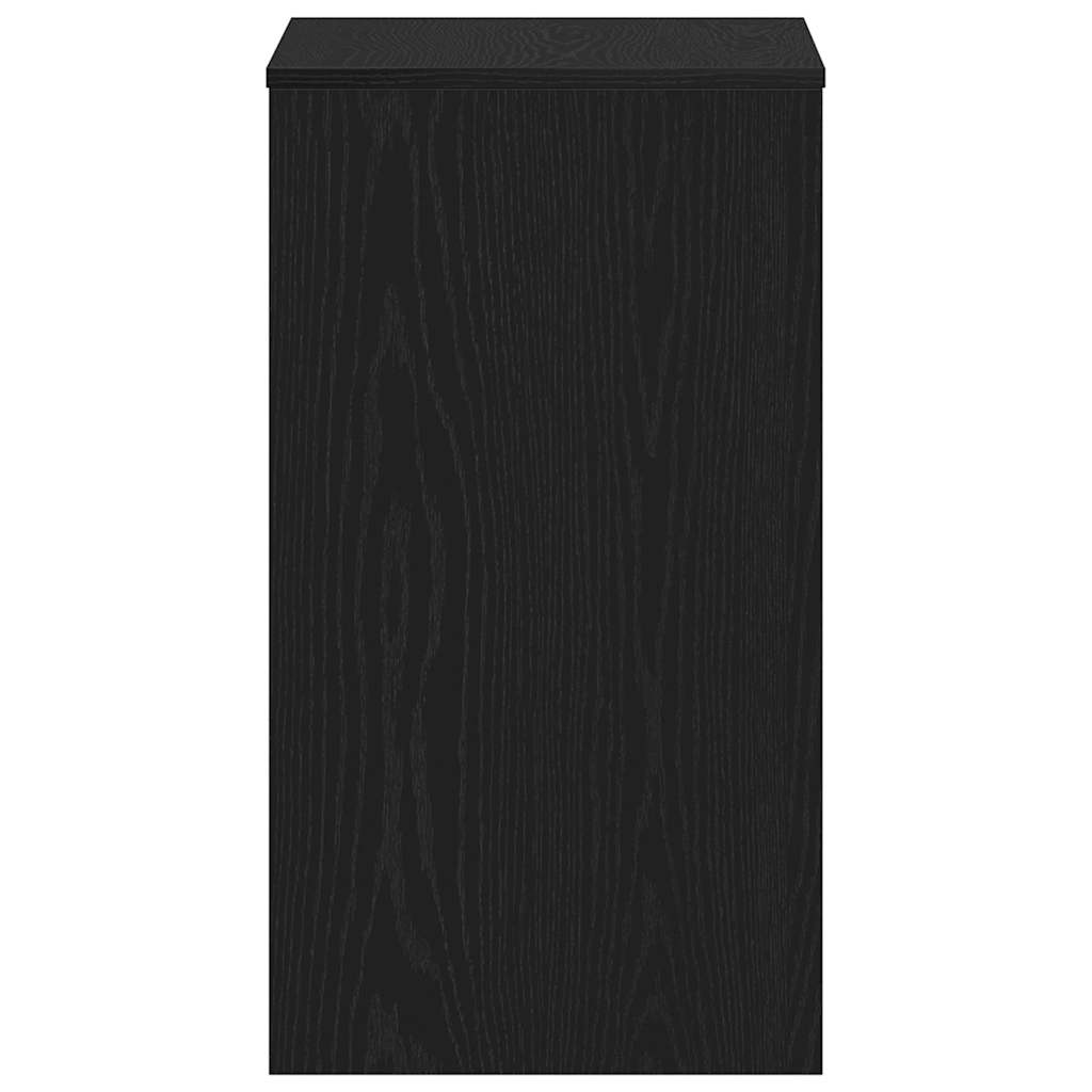 skrivebord sort egetræ 90x40x72 cm konstrueret træ