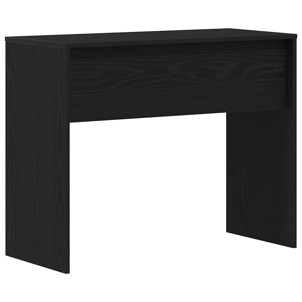 skrivebord sort egetræ 90x40x72 cm konstrueret træ
