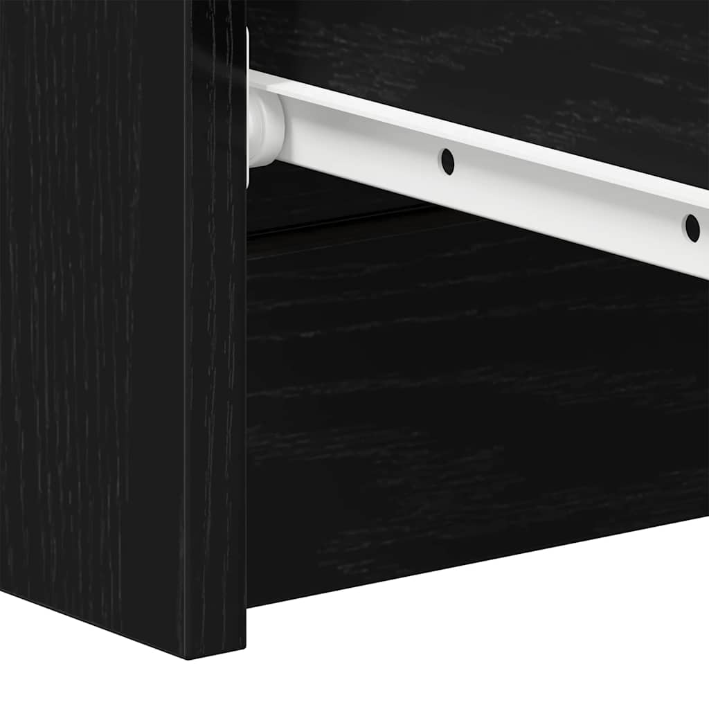 skænk 60x35x98,5 cm konstrueret træ sort egetræsfarve