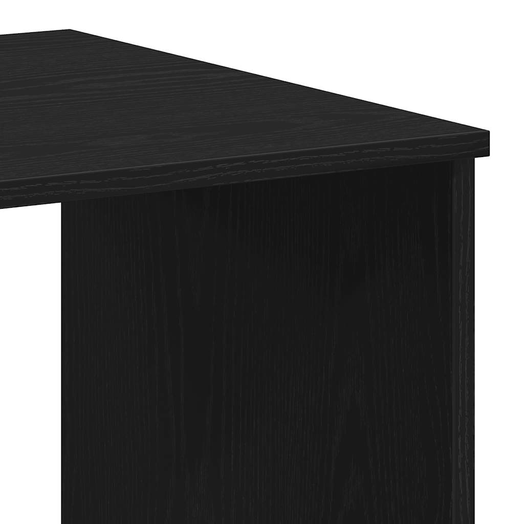 skrivebord m. skuffer 102x50x76 cm konstrueret træ sort egetræ