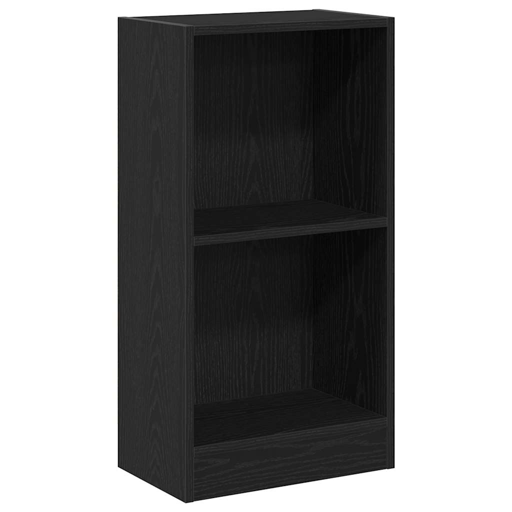 bogreol 40x24x76 cm konstrueret træ sort egetræsfarve