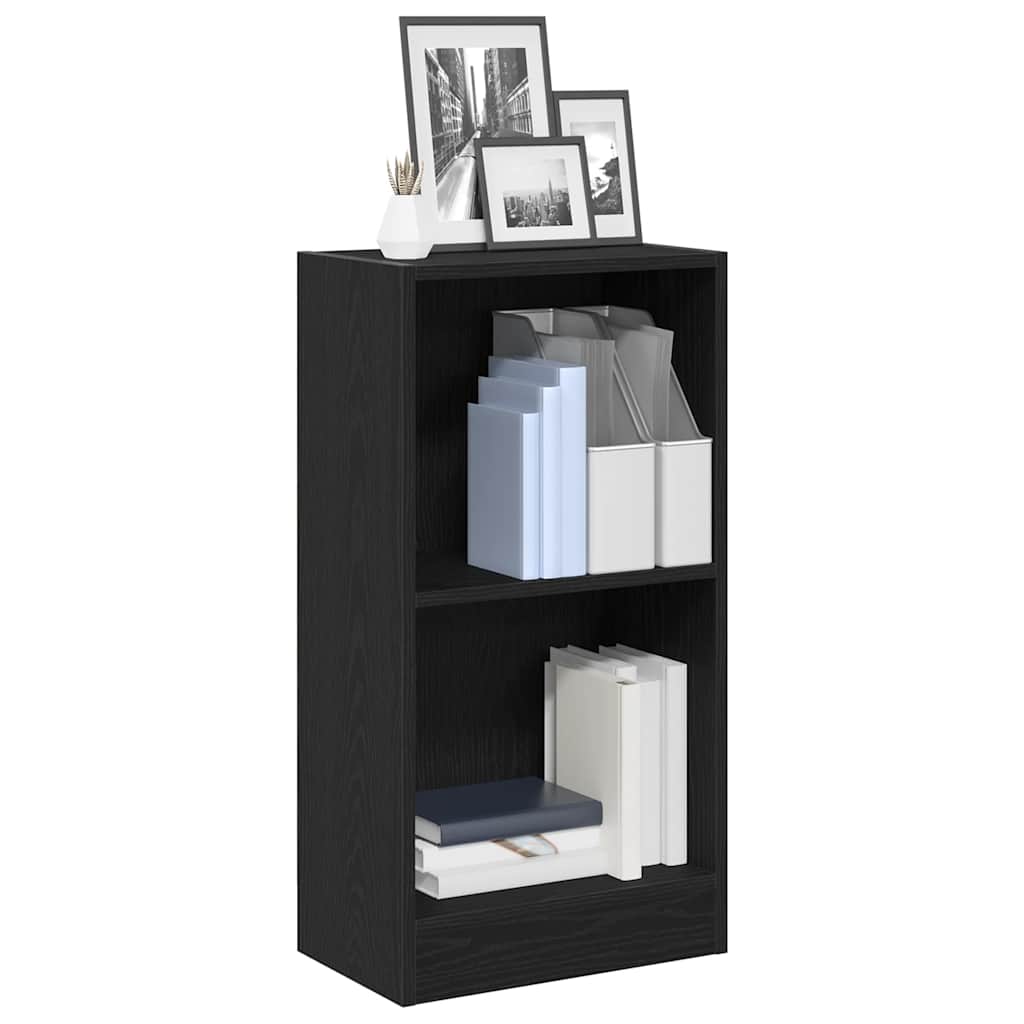 bogreol 40x24x76 cm konstrueret træ sort egetræsfarve