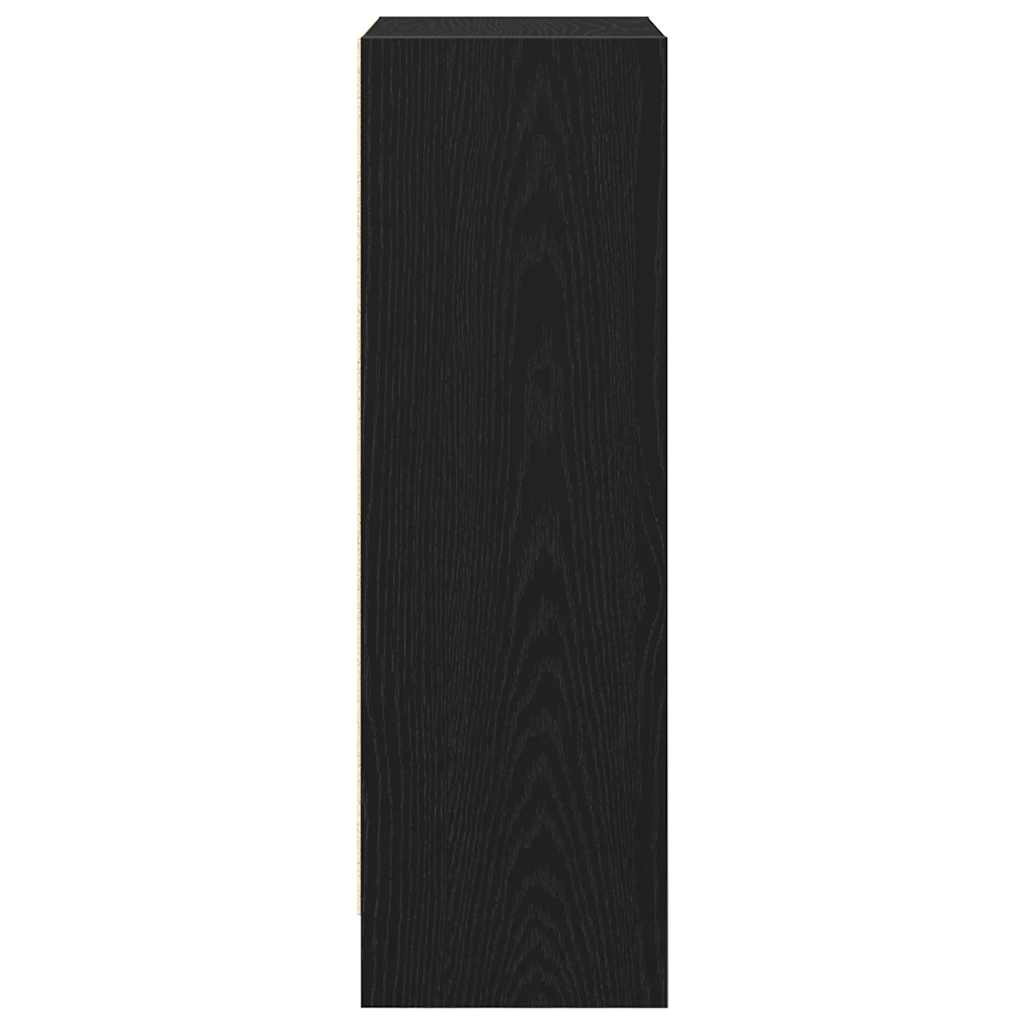 bogreol 40x24x76 cm konstrueret træ sort egetræsfarve