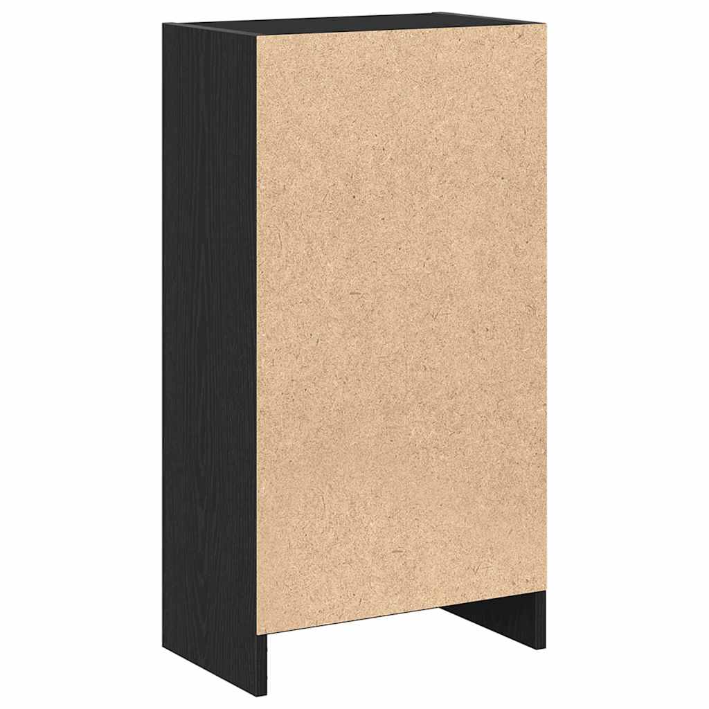 bogreol 40x24x76 cm konstrueret træ sort egetræsfarve