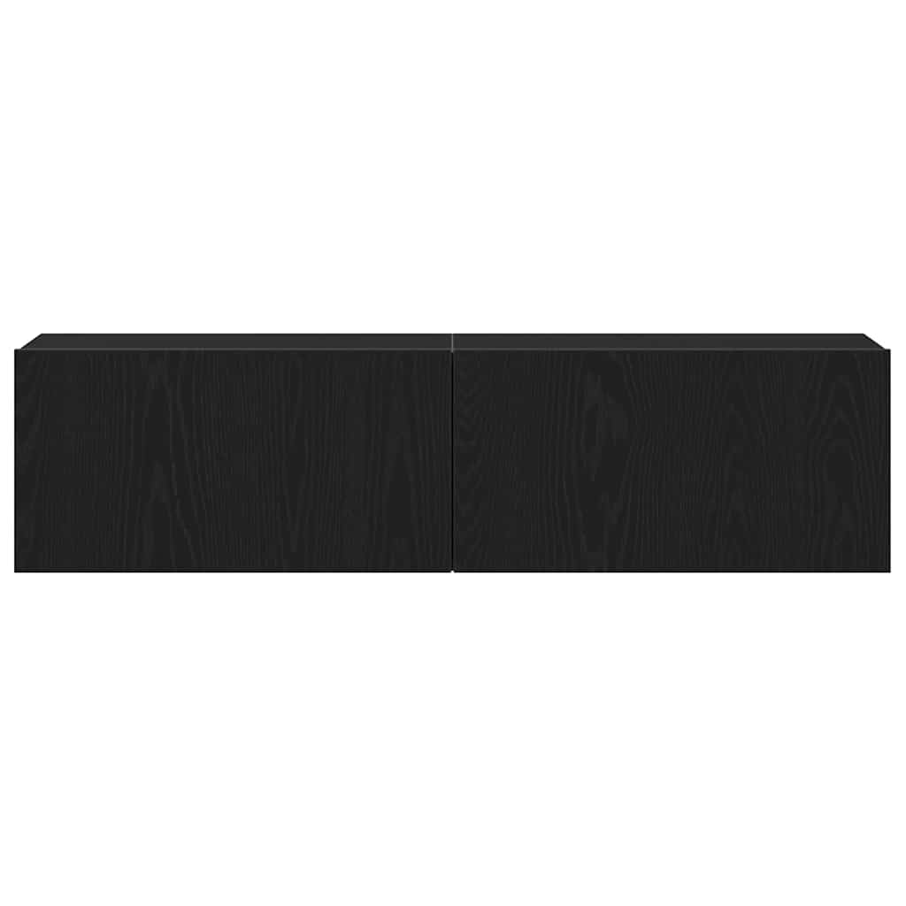 tv-bord 120x30x30,5 cm konstrueret træ sort egetræsfarve