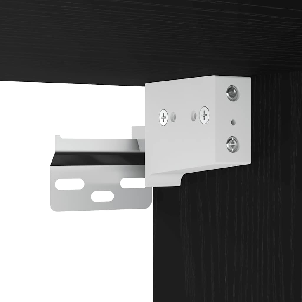 tv-bord 120x30x30,5 cm konstrueret træ sort egetræsfarve