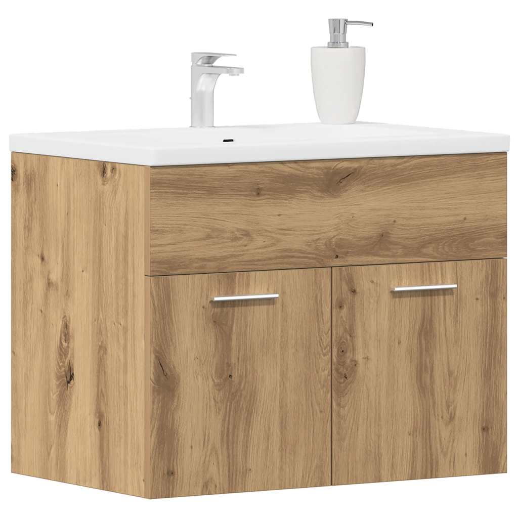 badeværelsesvaskeskab 60x38,5x46 cm konstrueret træ kunsteg