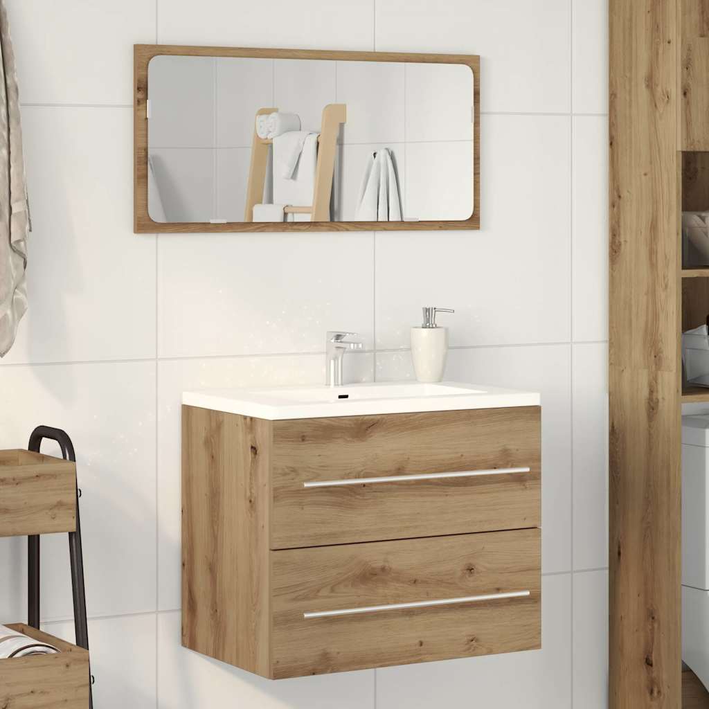 badeværelsesvaskeskab 60x38,5x48 cm konstrueret træ kunsteg