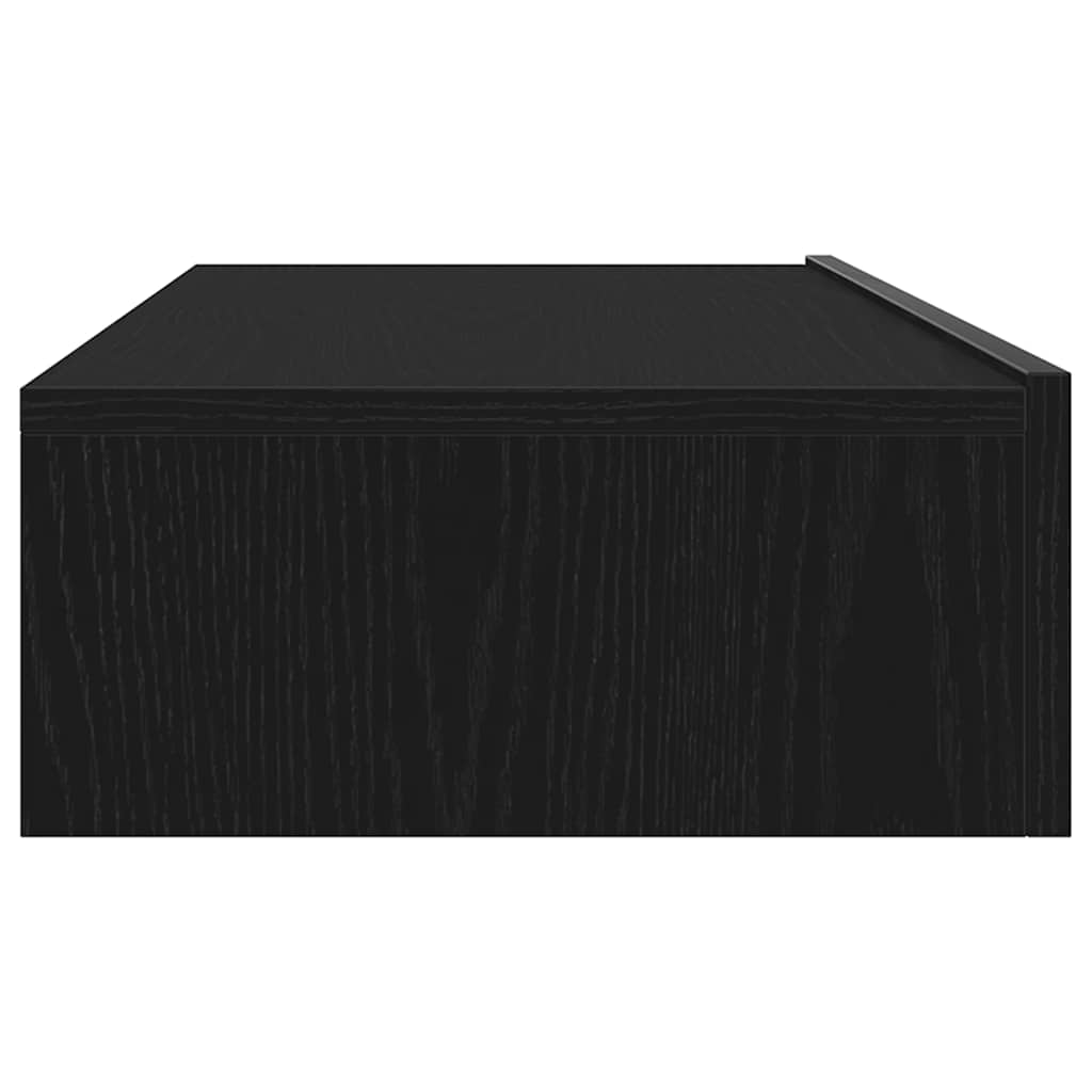 TV-skabe med LED-lys 2 stk. sort eg 60x35x15,5 cm