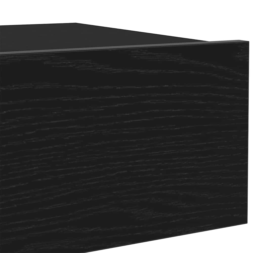 TV-skabe med LED-lys 2 stk. sort eg 60x35x15,5 cm