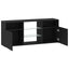 tv-bord med LED-lys 120x30x50 cm konstrueret træ sort egetræ
