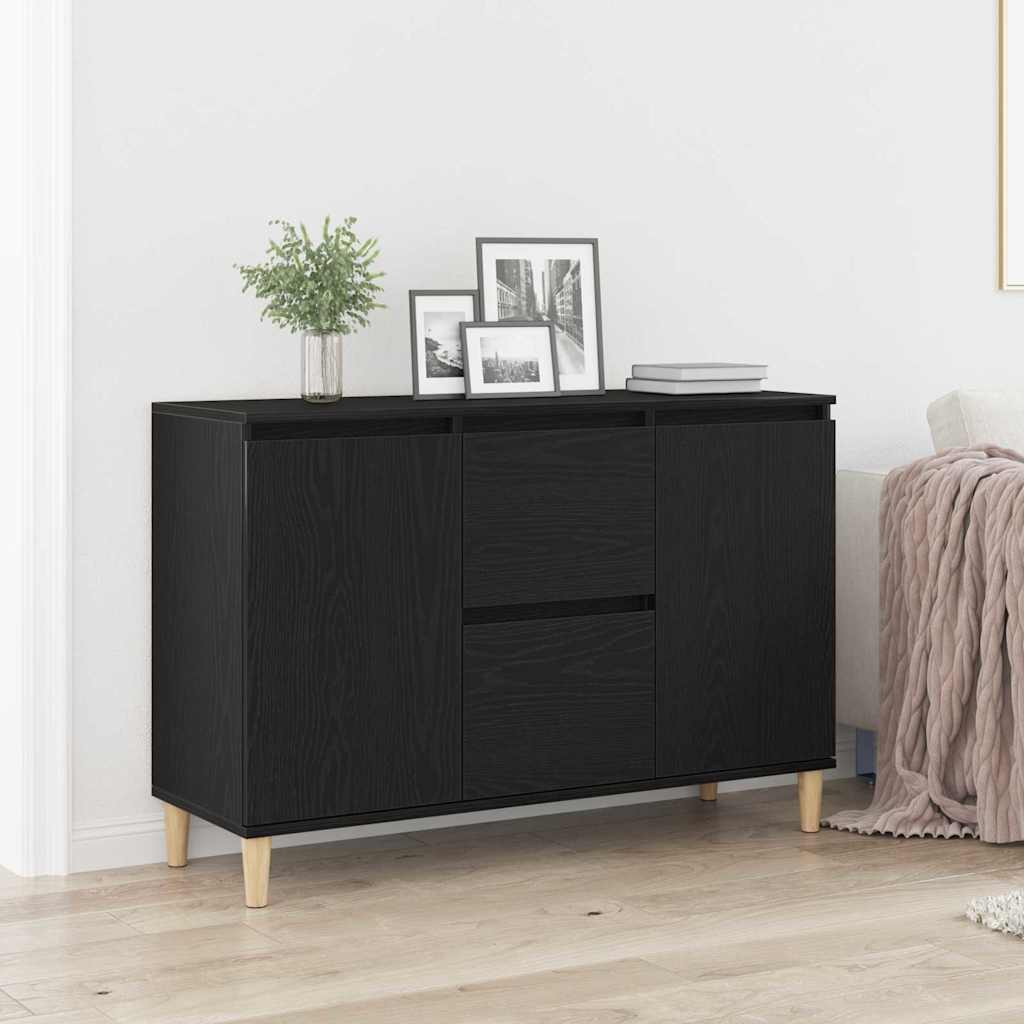 Sideboard Sort 102 x 35 x 60 cm Konstrueret træ