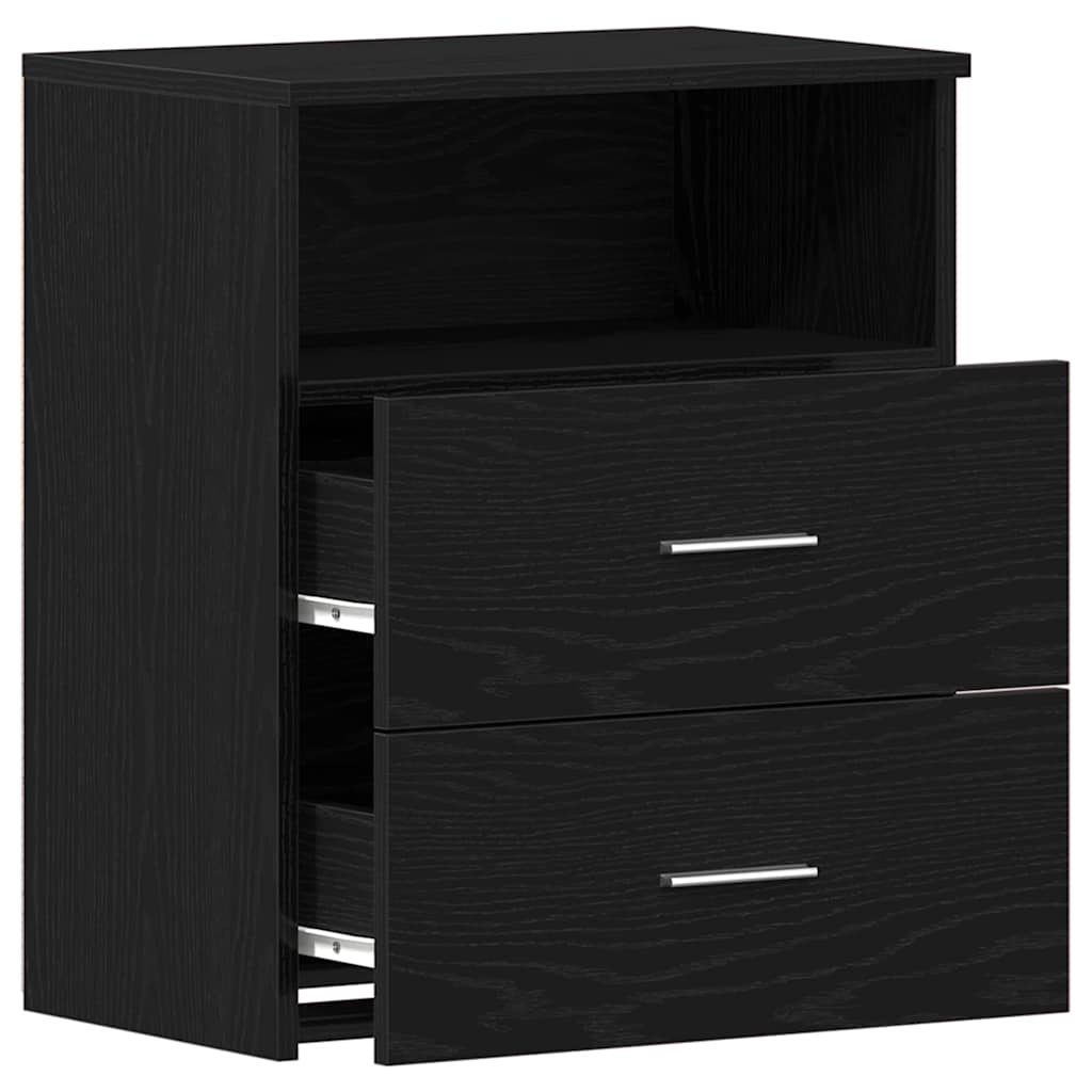Natbord 2 stk. Sort eg 50 x 32 x 60cm Konstrueret træ
