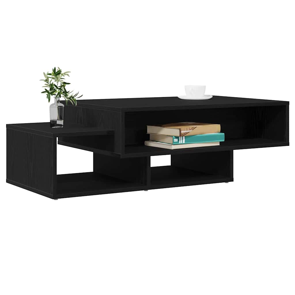 sofabord 105x55x32 cm konstrueret træ sort egetræsfarve
