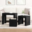 Indskudsborde 3 stk. Sort eg 61 x 30 x 50 cm Konstrueret træ