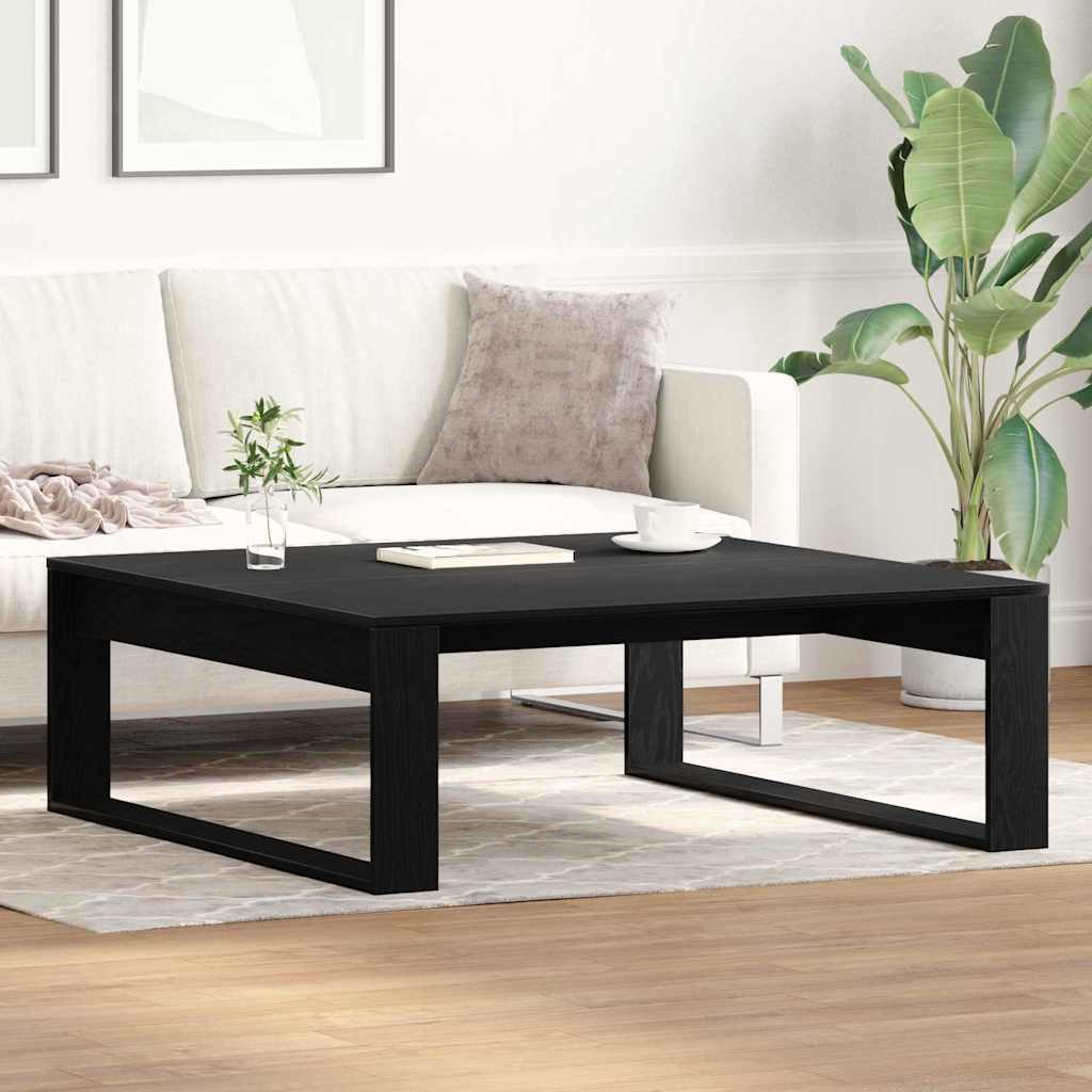 Sofabord Sort eg 100 x 100 x 35 cm Konstrueret træ