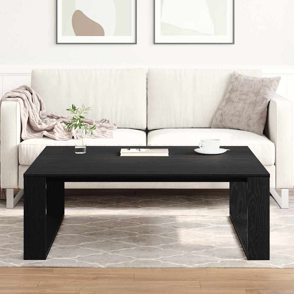 Sofabord Sort eg 100 x 100 x 35 cm Konstrueret træ