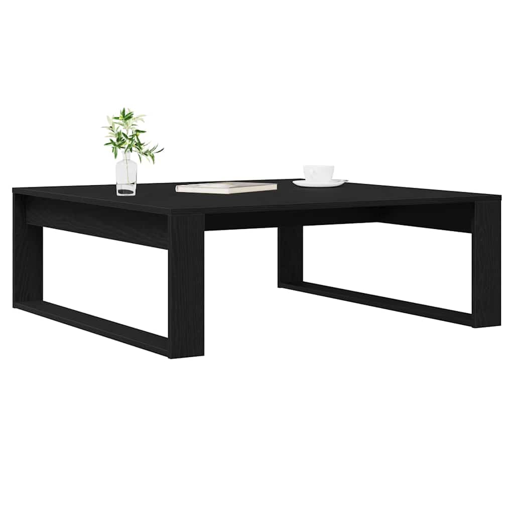 Sofabord Sort eg 100 x 100 x 35 cm Konstrueret træ