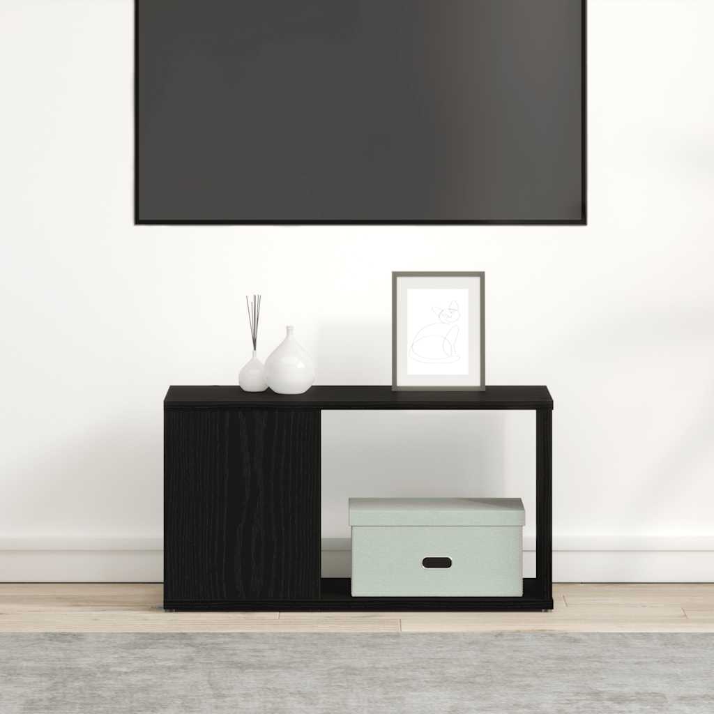 tv-bord 60x24x32 cm konstrueret træ sort egetræsfarve