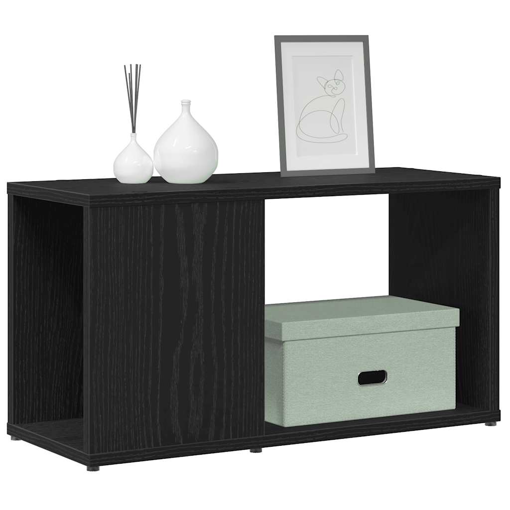 tv-bord 60x24x32 cm konstrueret træ sort egetræsfarve