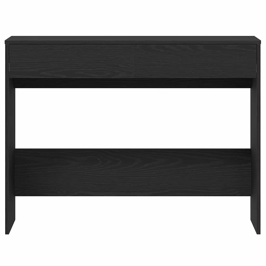 skrivebord 101x50x76,5 cm konstrueret træ sort egetræsfarve