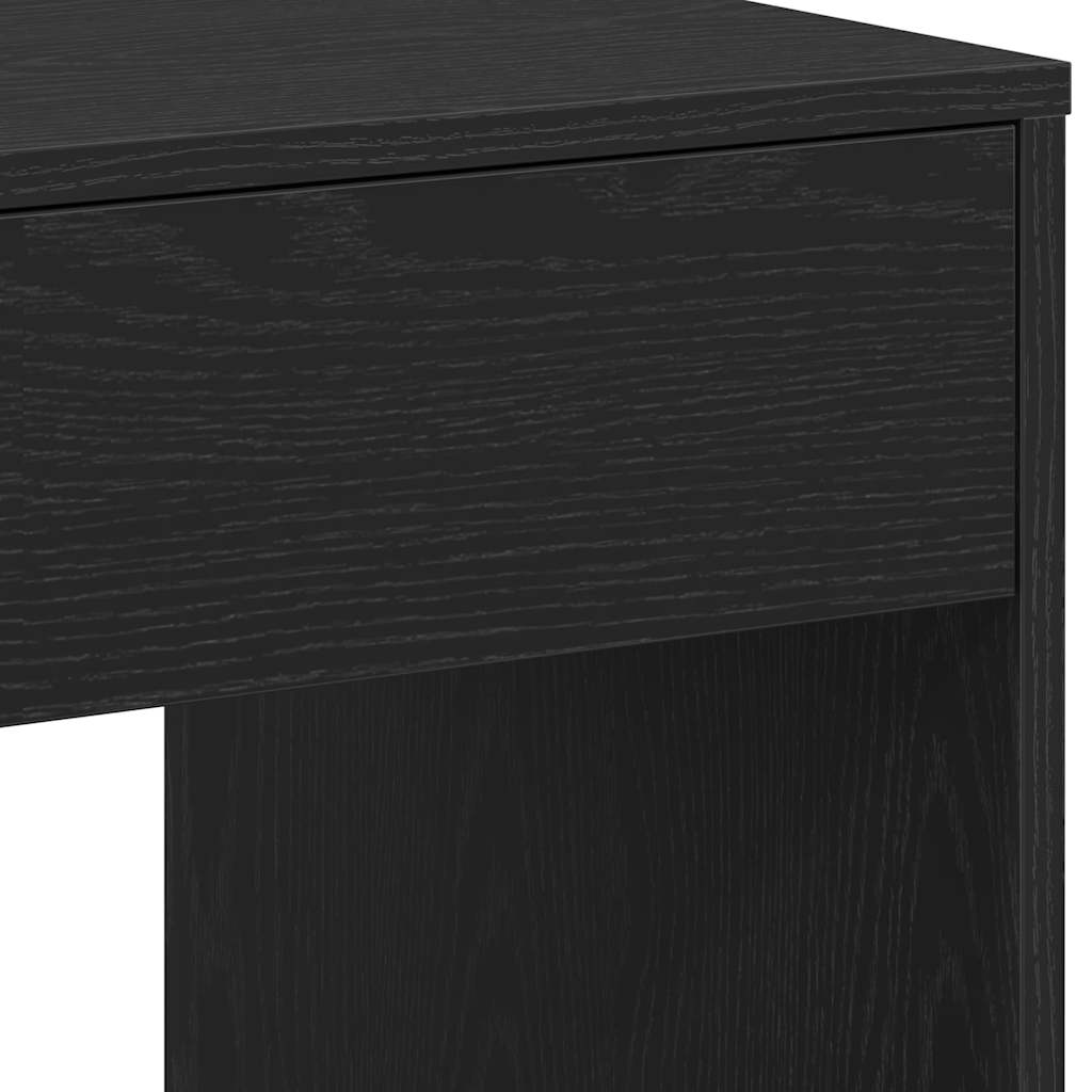 skrivebord 101x50x76,5 cm konstrueret træ sort egetræsfarve