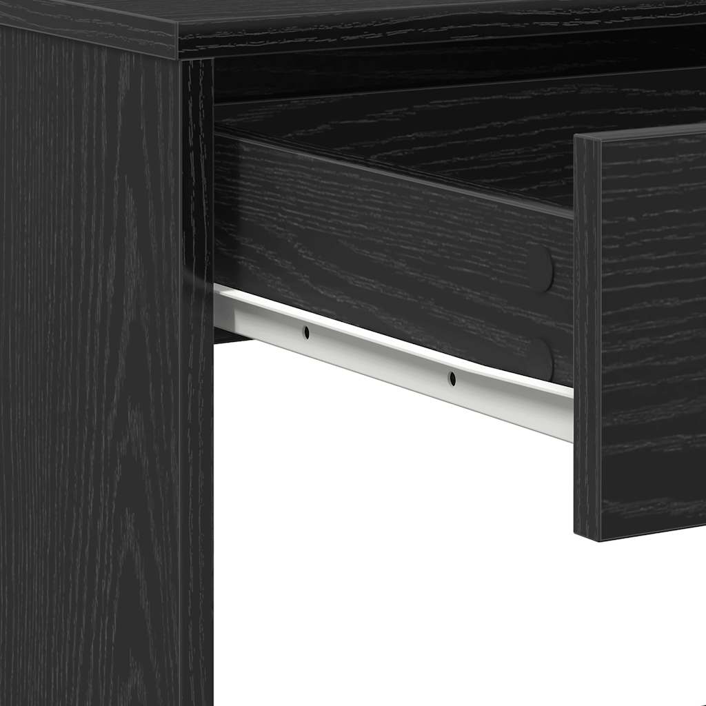 skrivebord 101x50x76,5 cm konstrueret træ sort egetræsfarve