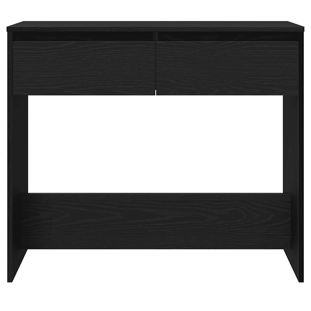 konsolbord 89x41x76,5 cm konstrueret træ sort egetræsfarve
