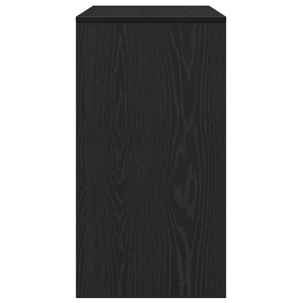 konsolbord 89x41x76,5 cm konstrueret træ sort egetræsfarve