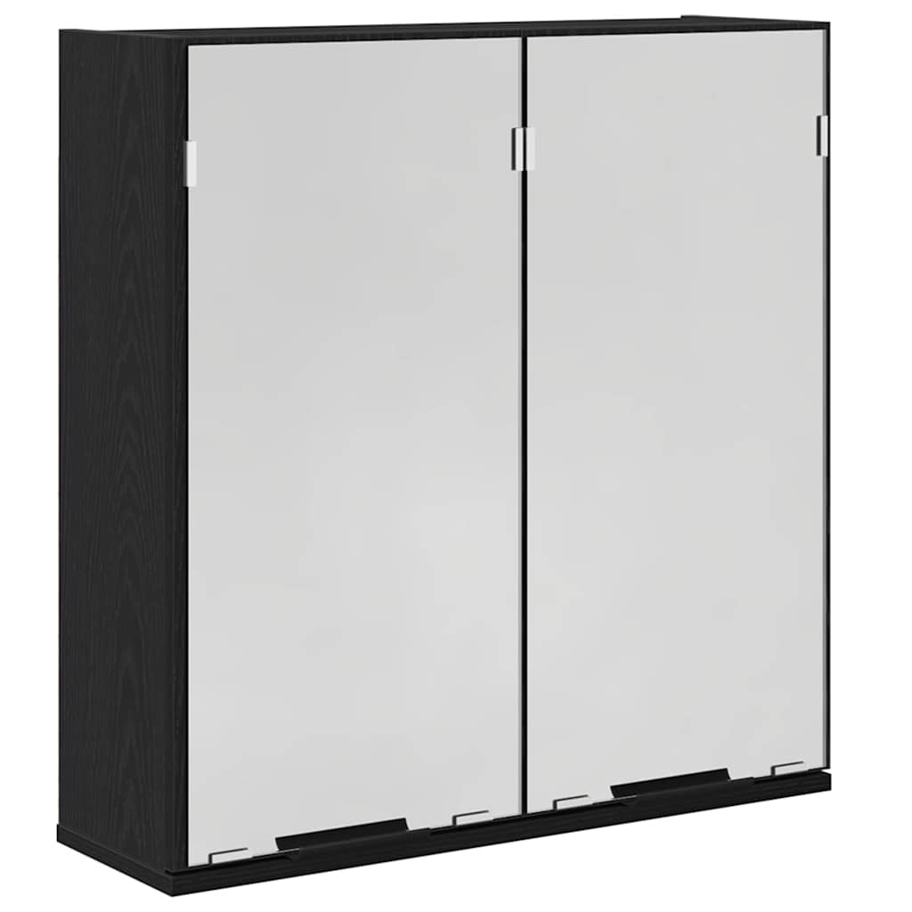 Spejlskab Sort eg 64 x 20 x 67 cm Konstrueret træ
