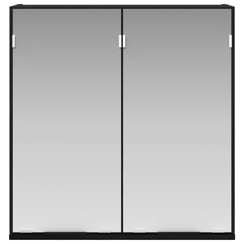 Spejlskab Sort eg 64 x 20 x 67 cm Konstrueret træ