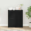Sideboard 2 stk. Sort eg 30 x 30 x 70 cm Konstrueret træ