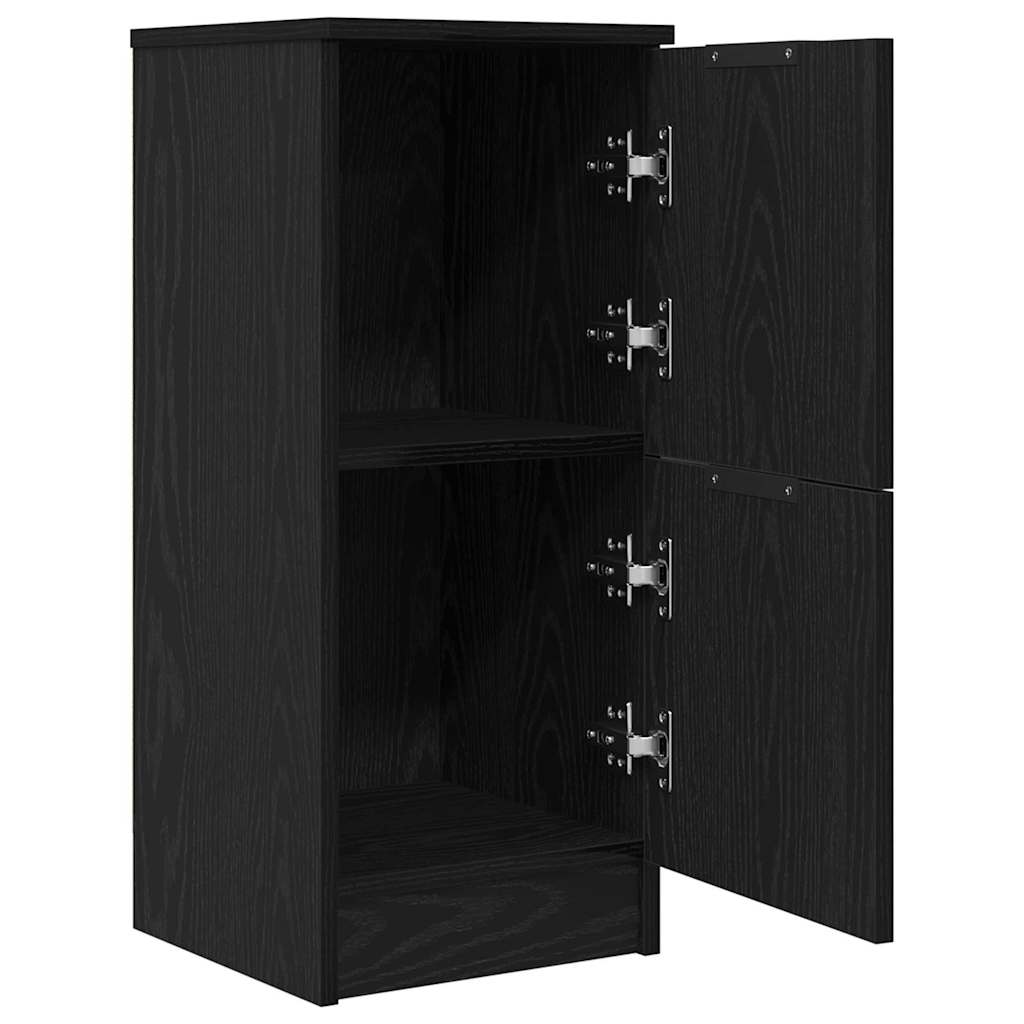 Sideboard 2 stk. Sort eg 30 x 30 x 70 cm Konstrueret træ