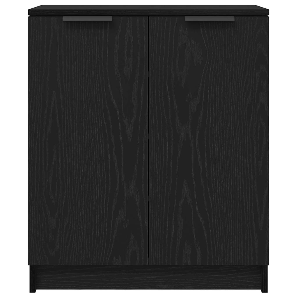 Sko skab med hylde Sort eg 59 x 35 x 70 cm Konstrueret træ