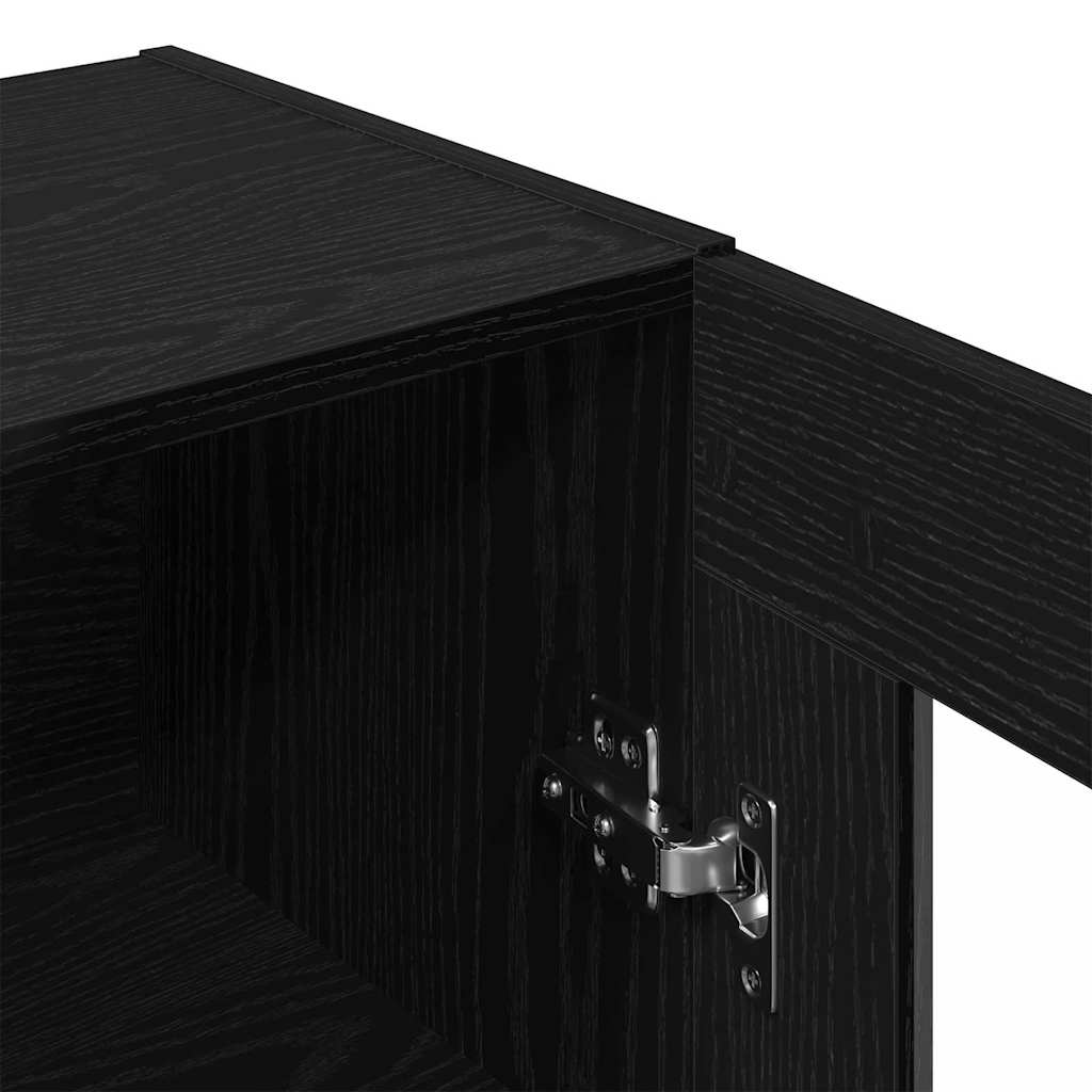 Vægskab Sort eg 69,5 x 34 x 90 cm Konstrueret træ