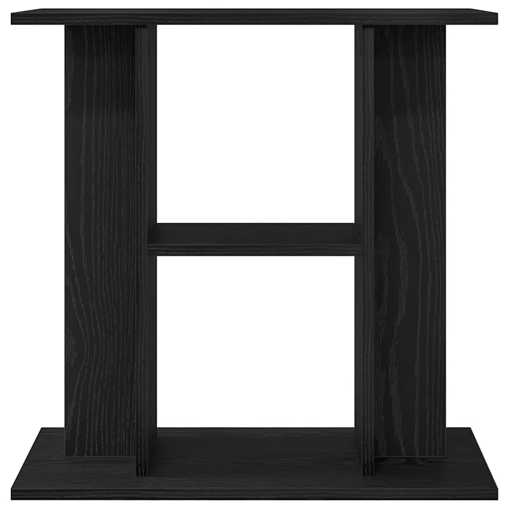 akvariestativ sort egetræ 60x30x60 cm konstrueret træ